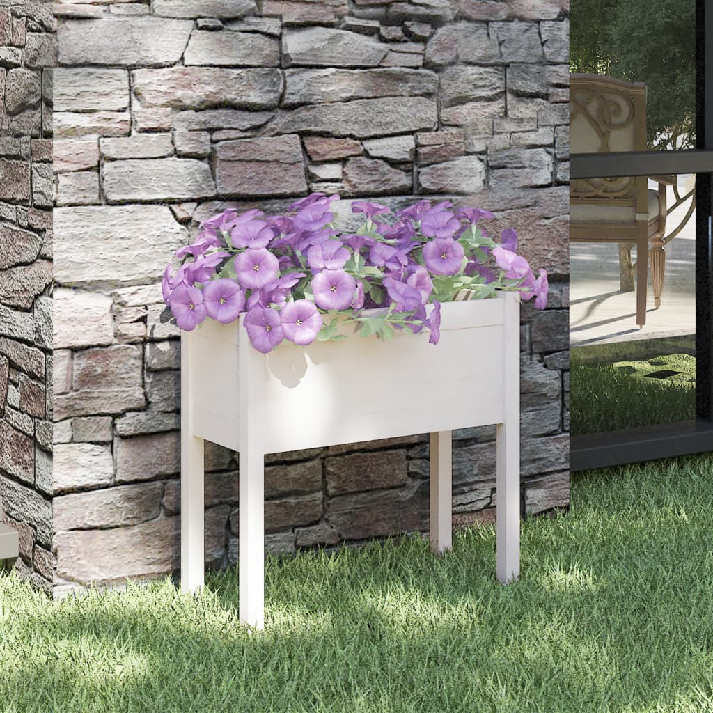 Jardineras 2 Uds Madera Maciza De Pino 70X31X70 Cm