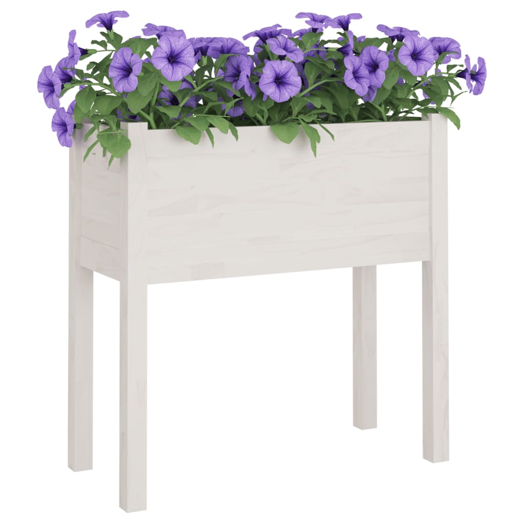 Jardineras 2 Uds Madera Maciza De Pino 70X31X70 Cm