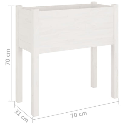 Jardineras 2 Uds Madera Maciza De Pino 70X31X70 Cm