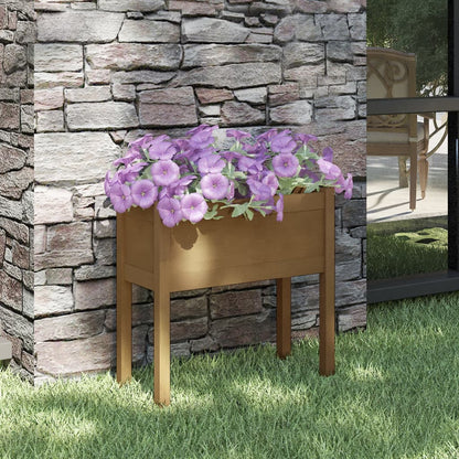 Jardineras 2 Uds Madera Maciza De Pino 70X31X70 Cm
