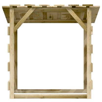 Pérgola Con Techo Madera De Pino Impregnada