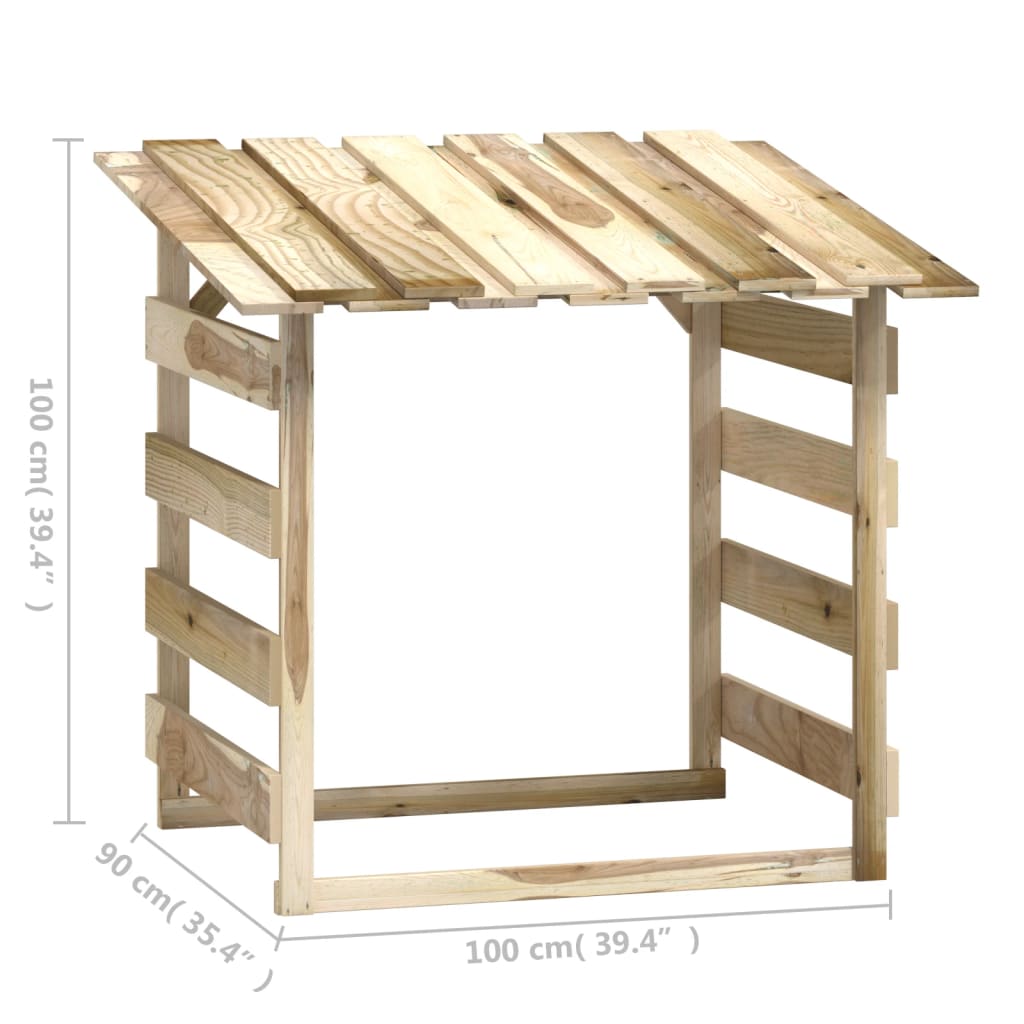 Pérgola Con Techo Madera De Pino Impregnada