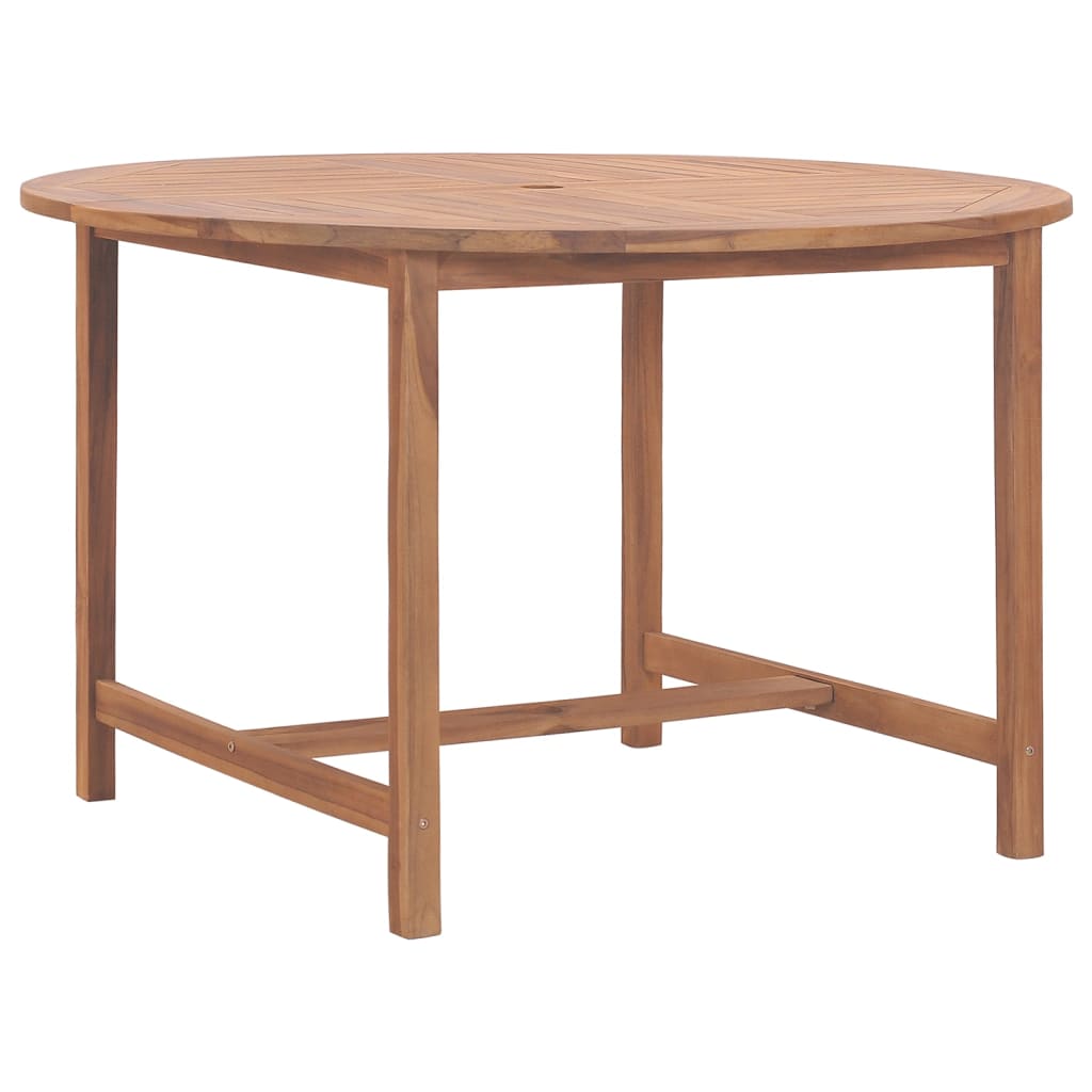 Mesa De Comedor De Jardín Madera Maciza De Teca 110X110X75 Cm