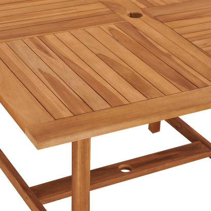 Mesa De Comedor De Jardín Madera Maciza De Teca 110X110X75 Cm