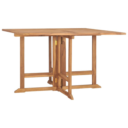 Mesa De Comedor De Jardín Plegable Teca Maciza Ø110X75 Cm