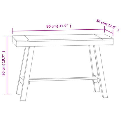 Banco De Madera Maciza De Teca 80 Cm