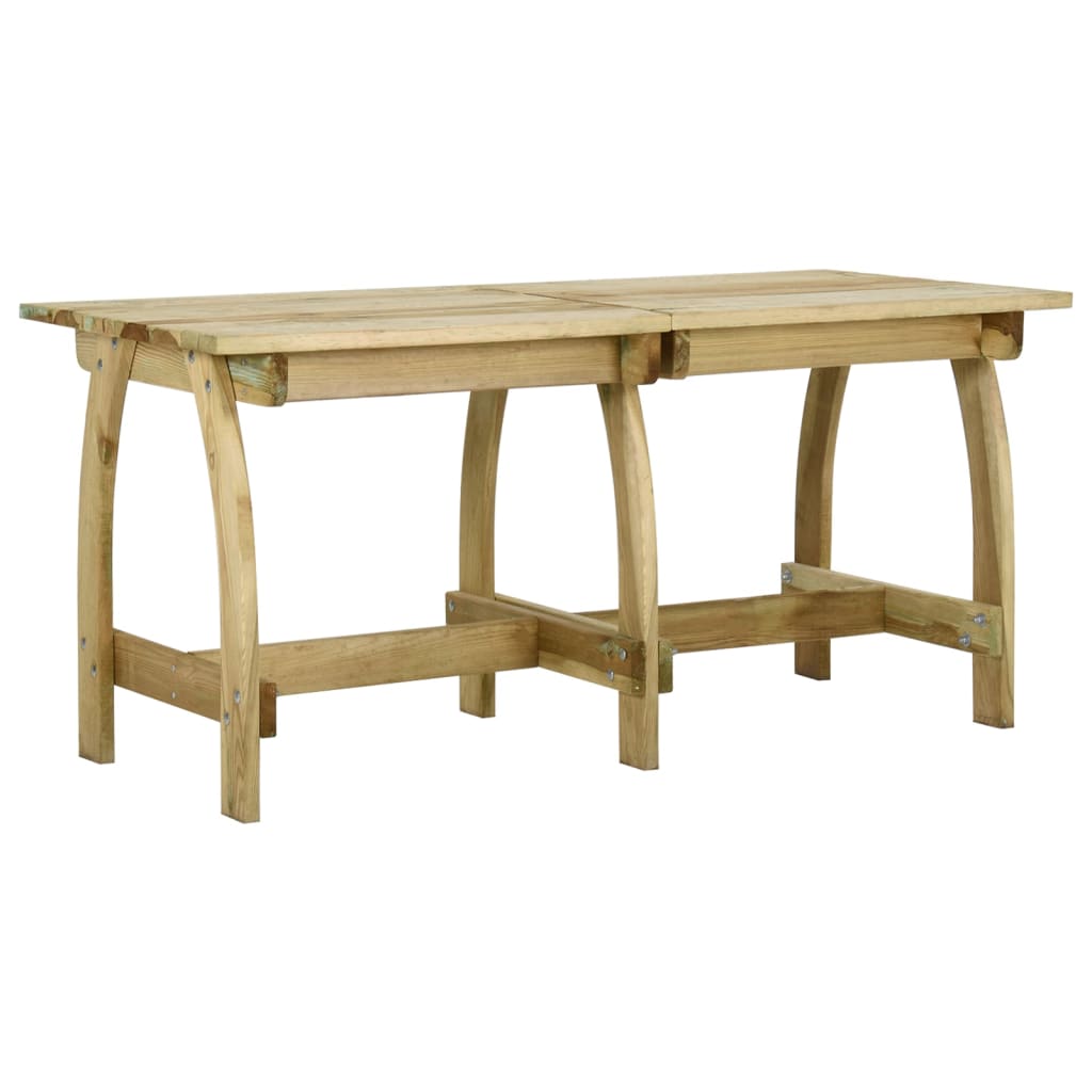 Mesa De Jardín De Madera De Pino Impregnada