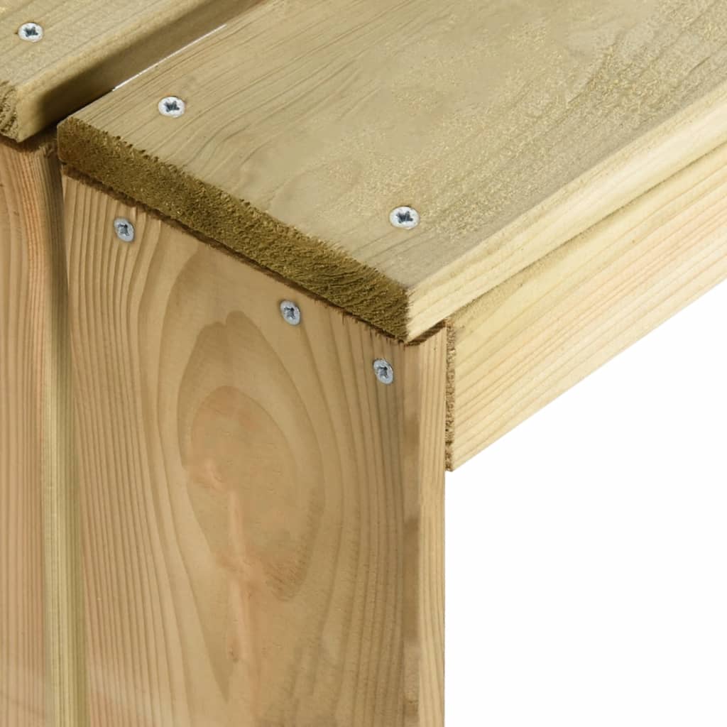 Mesa De Bar De Madera De Pino Impregnada 100X60X110 Cm