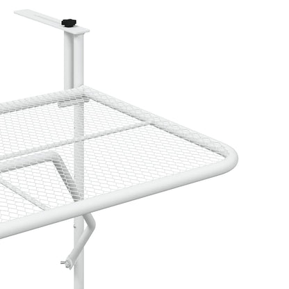 Mesa De Balcón Acero Blanca 60X40 Cm