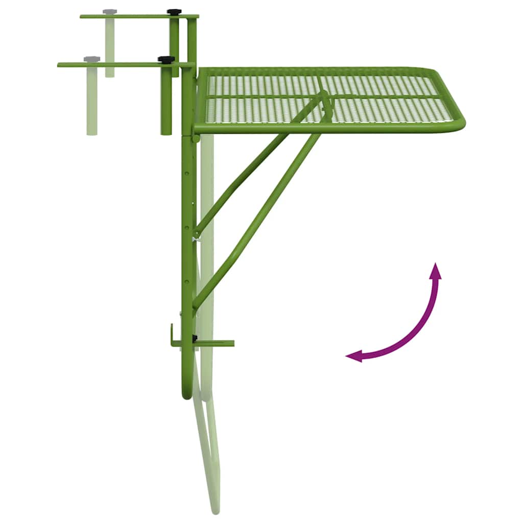 Mesa De Balcón Acero 60X40 Cm