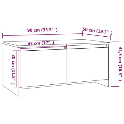 Mesa De Centro Madera De Ingeniería 90X50X41,5 Cm
