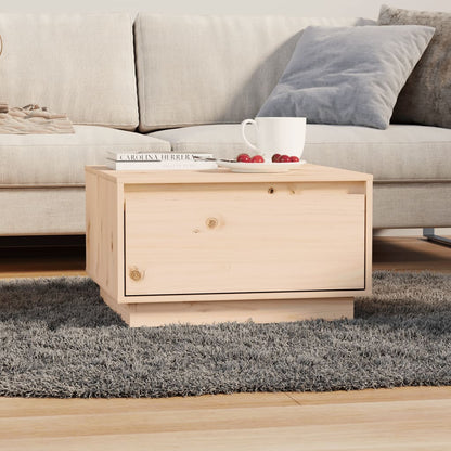 Mesa De Centro Madera Maciza De Pino 55X56X32 Cm