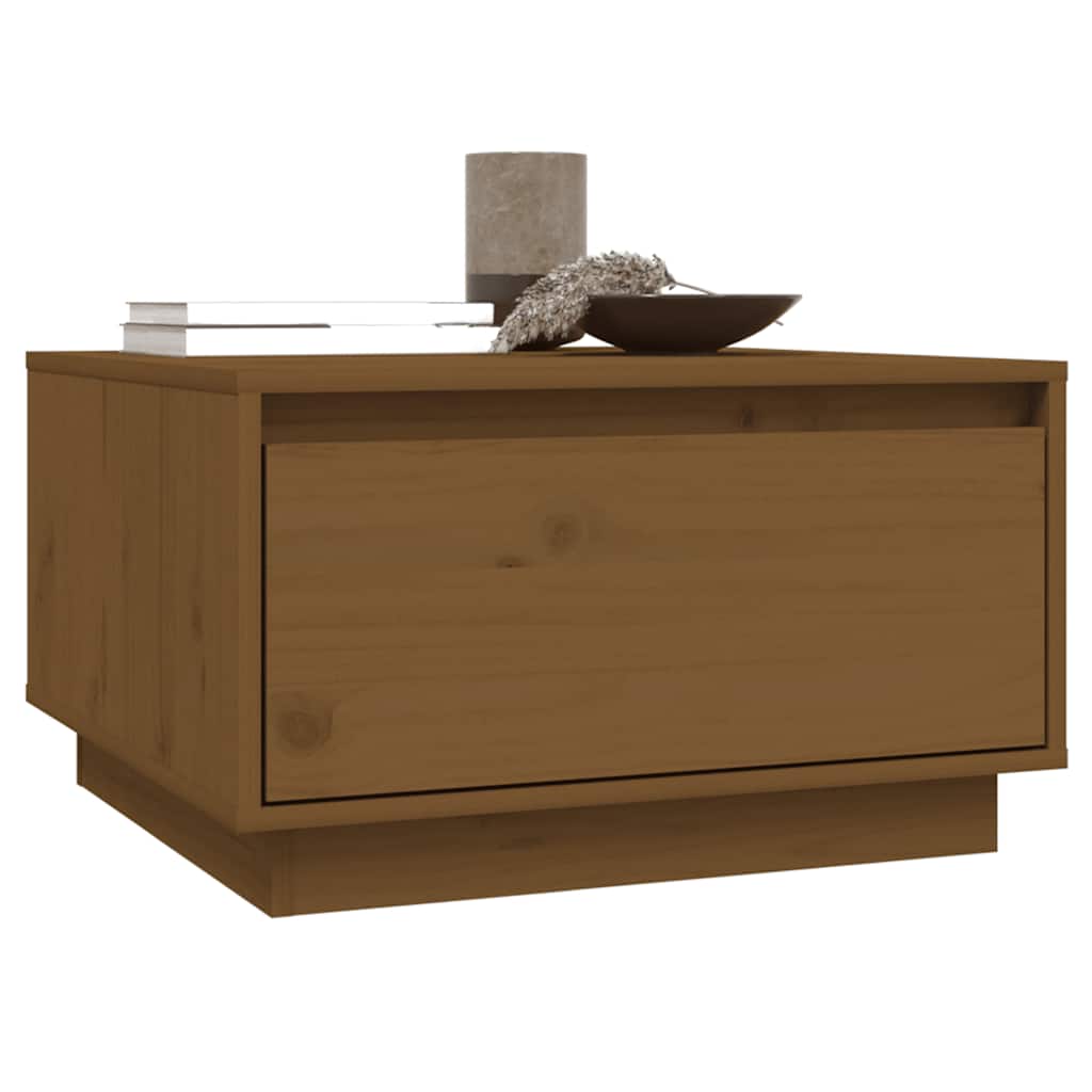 Mesa De Centro Madera Maciza De Pino 55X56X32 Cm
