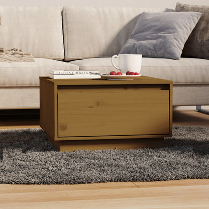 Mesa De Centro Madera Maciza De Pino 55X56X32 Cm