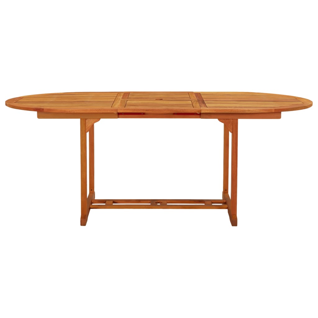 Mesa De Jardín Madera Maciza De Eucalipto 200X100X75 Cm