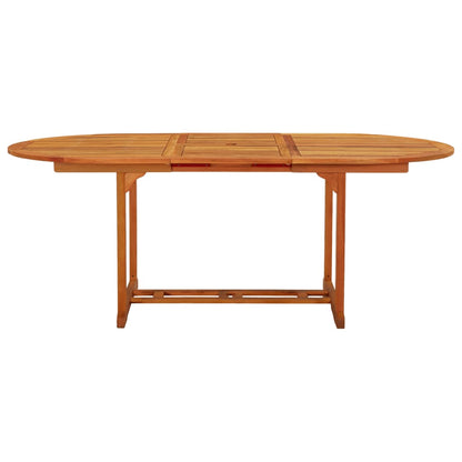Mesa De Jardín Madera Maciza De Eucalipto 200X100X75 Cm