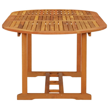 Mesa De Jardín Madera Maciza De Eucalipto 200X100X75 Cm