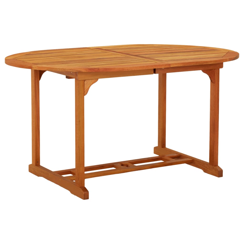 Mesa De Jardín Madera Maciza De Eucalipto 200X100X75 Cm