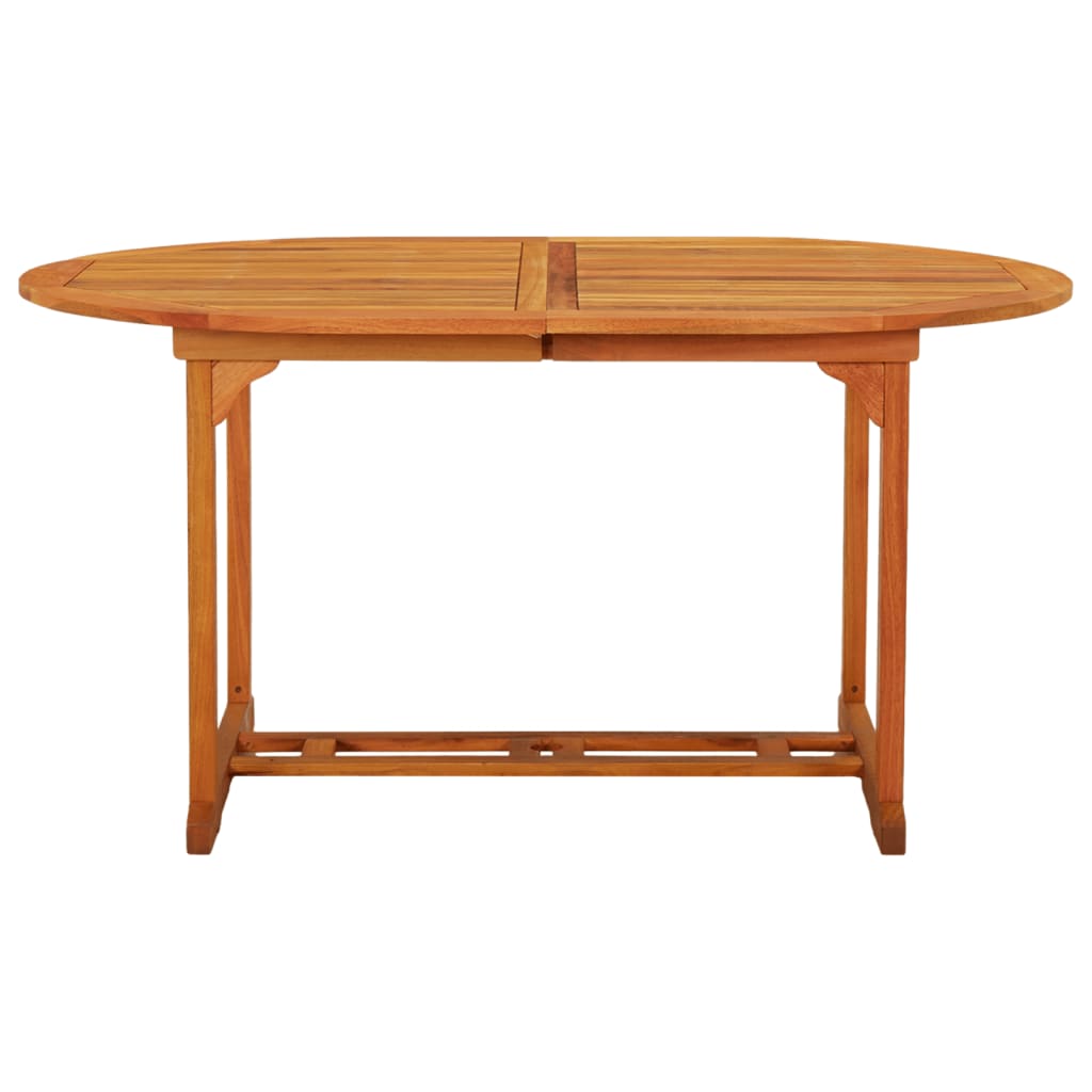 Mesa De Jardín Madera Maciza De Eucalipto 200X100X75 Cm