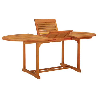 Mesa De Jardín Madera Maciza De Eucalipto 200X100X75 Cm