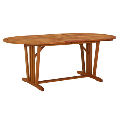 Mesa De Jardín Madera Maciza De Eucalipto 200X100X75 Cm