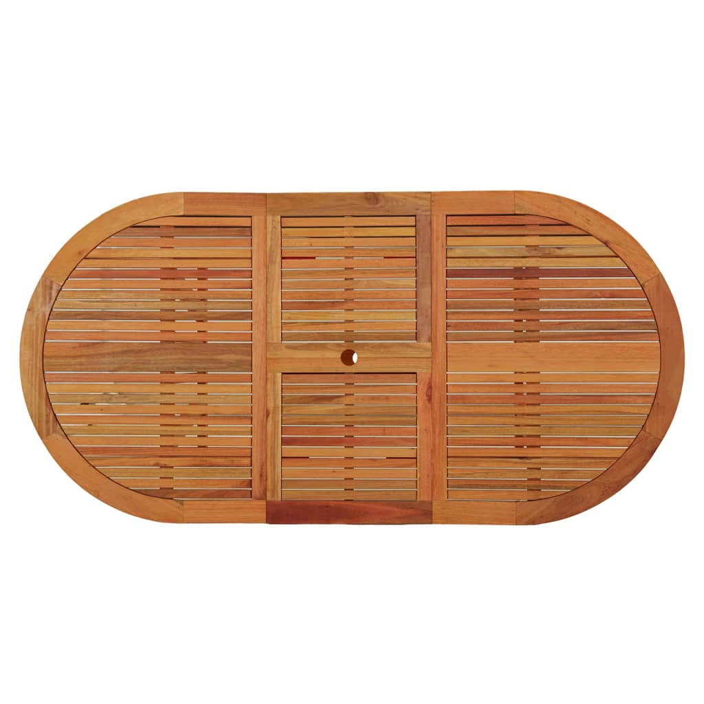 Mesa De Jardín Madera Maciza De Eucalipto 200X100X75 Cm