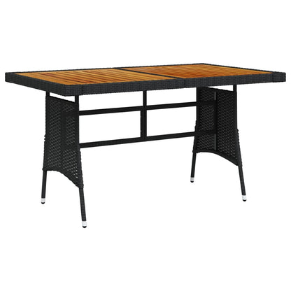 Mesa De Jardín Ratán Pe Y Acacia Maciza