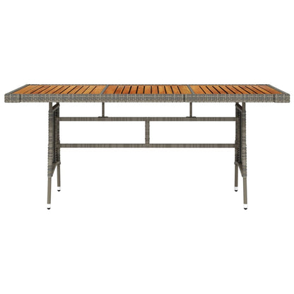 Mesa De Jardín Ratán Pe Y Acacia Maciza