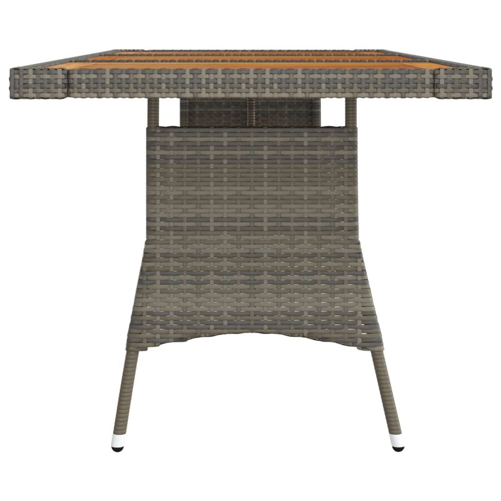 Mesa De Jardín Ratán Pe Y Acacia Maciza
