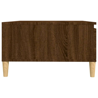 Mesa De Centro Madera De Ingeniería Roble Marrón 90X60X35 Cm