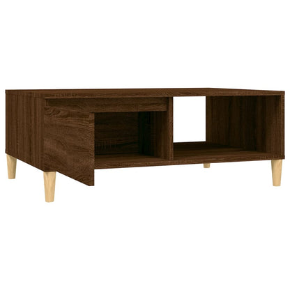 Mesa De Centro Madera De Ingeniería Roble Marrón 90X60X35 Cm