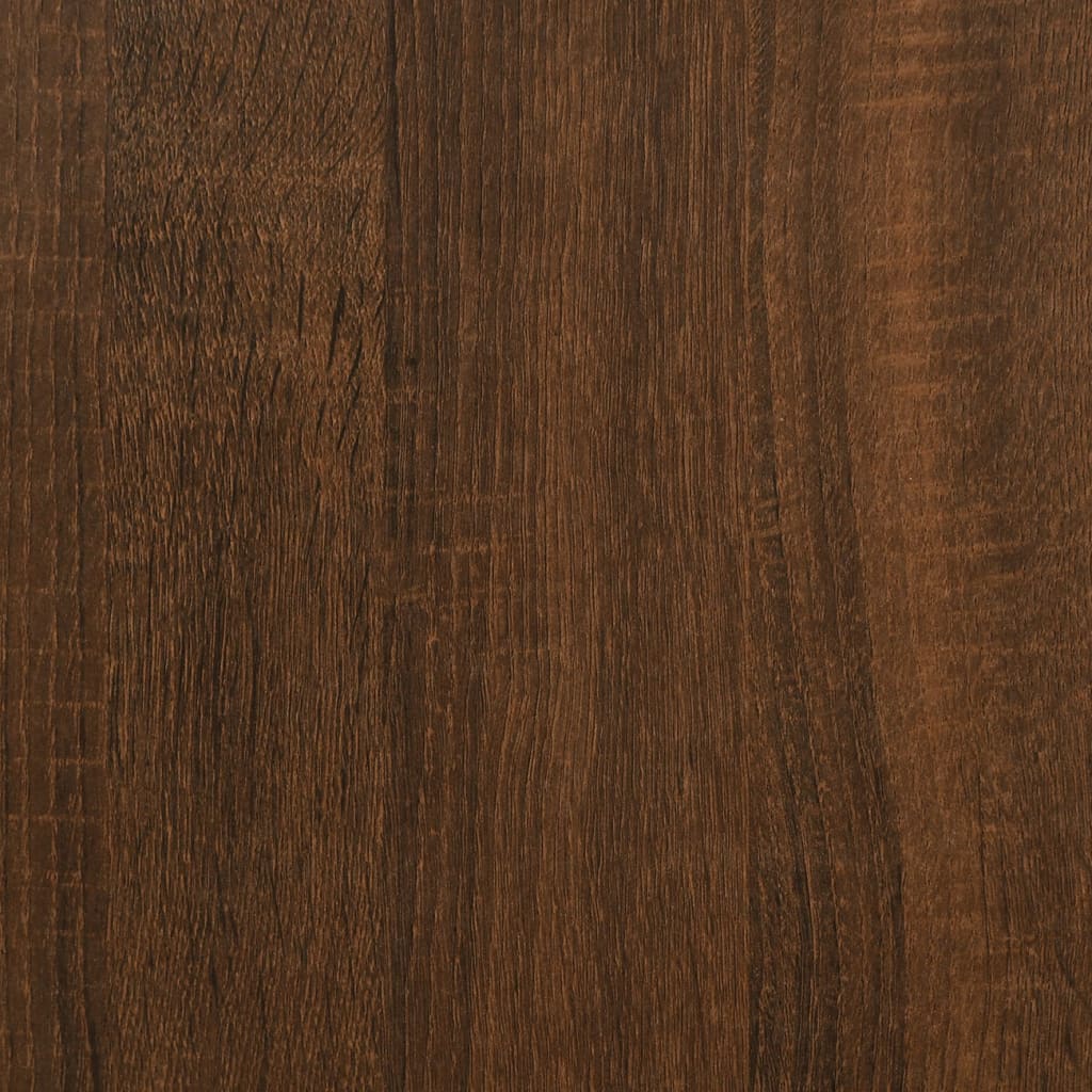Mesa De Centro Madera De Ingeniería Roble Marrón 90X60X35 Cm
