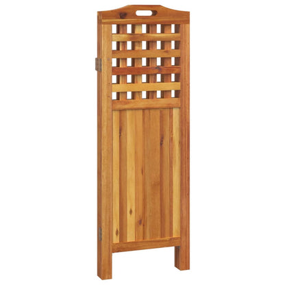 Biombo De 3 Paneles De Madera Maciza De Acacia 121,5X2X115 Cm