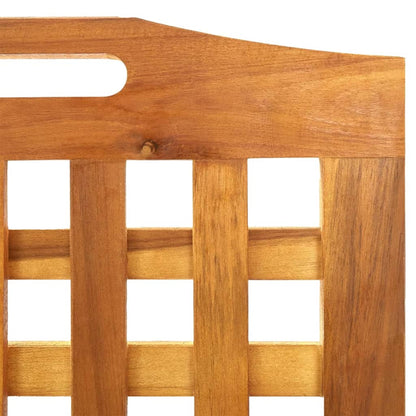 Biombo De 3 Paneles De Madera Maciza De Acacia 121,5X2X115 Cm