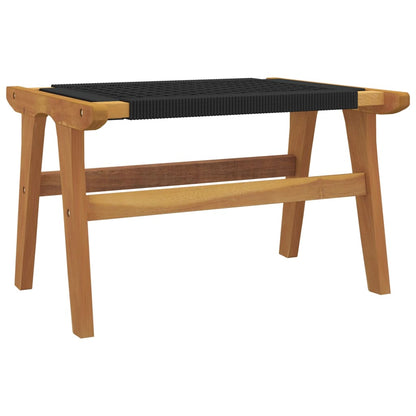 Silla De Jardín Madera Maciza Teca Y Poliéster