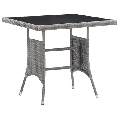 Mesa De Jardín Ratán Sintético Gris