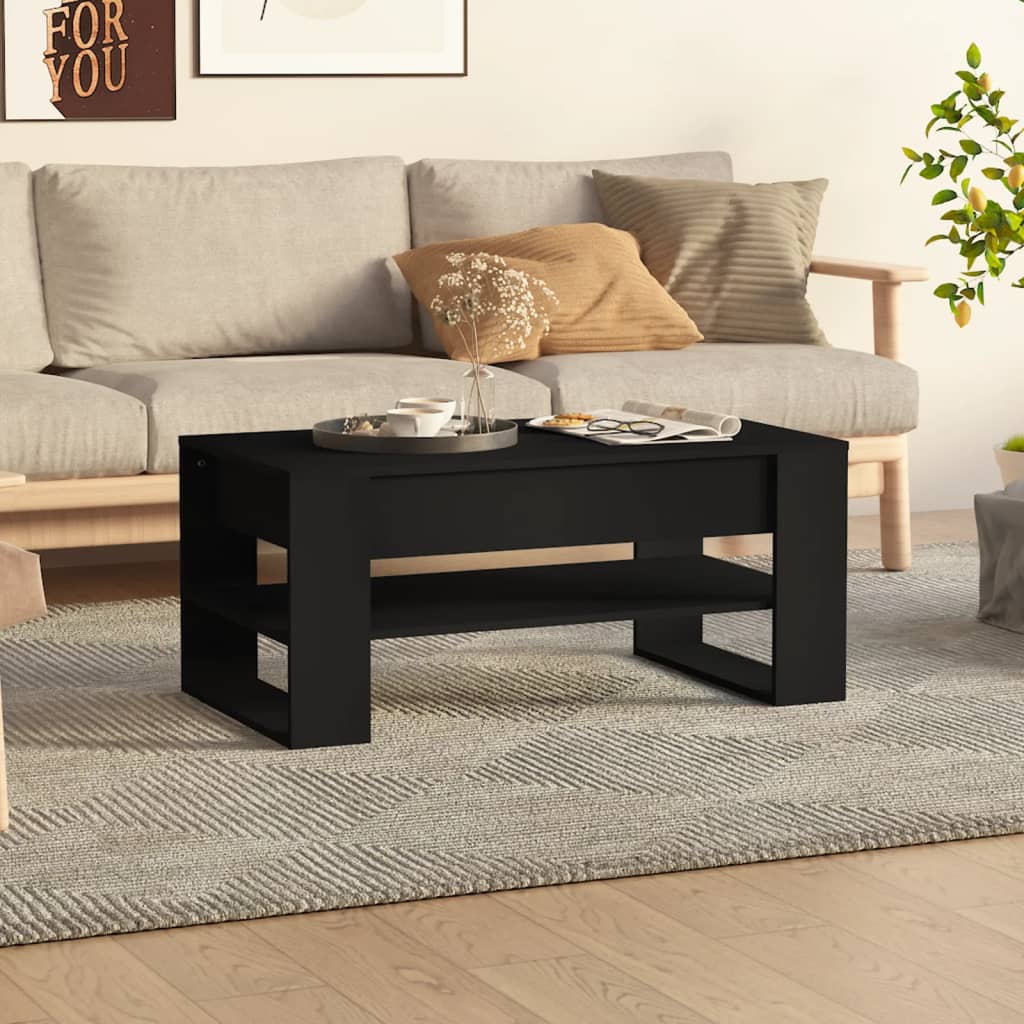 Mesa De Centro Madera De Ingeniería 102X55X45 Cm