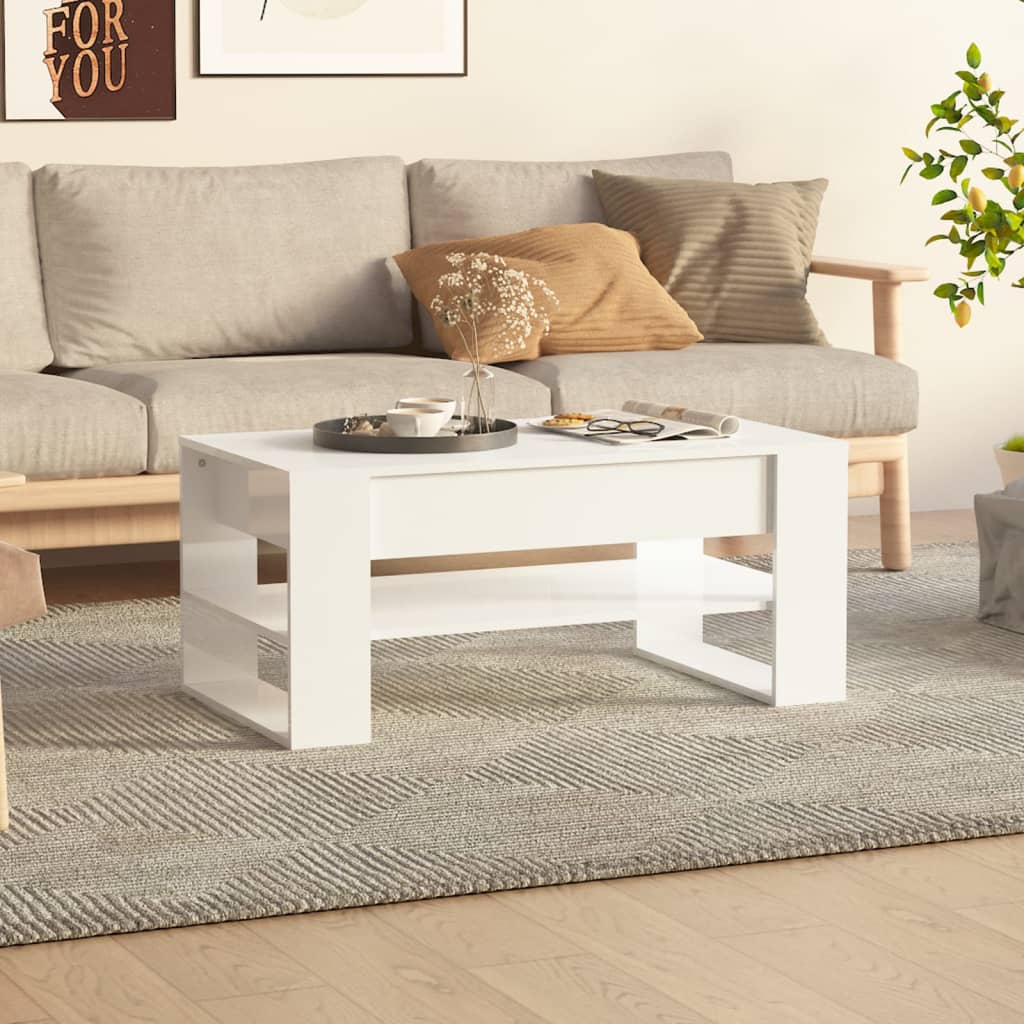 Mesa De Centro Madera De Ingeniería 102X55X45 Cm