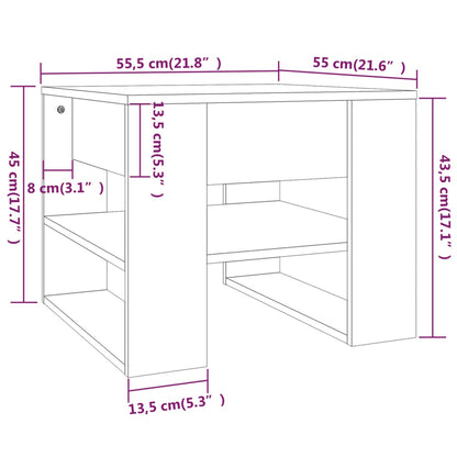 Mesa De Centro Madera De Ingeniería 55,5X55X45 Cm