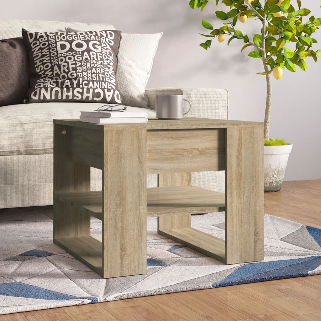 Mesa De Centro Madera De Ingeniería 55,5X55X45 Cm