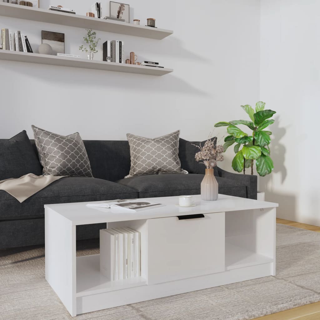 Mesa De Centro Madera De Ingeniería 102X50X36 Cm