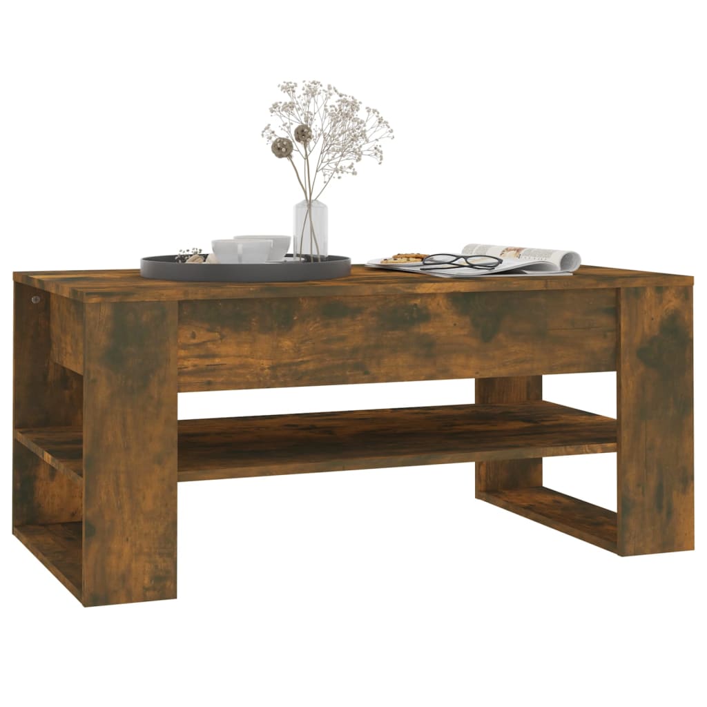 Mesa De Centro Madera De Ingeniería 102X55X45 Cm