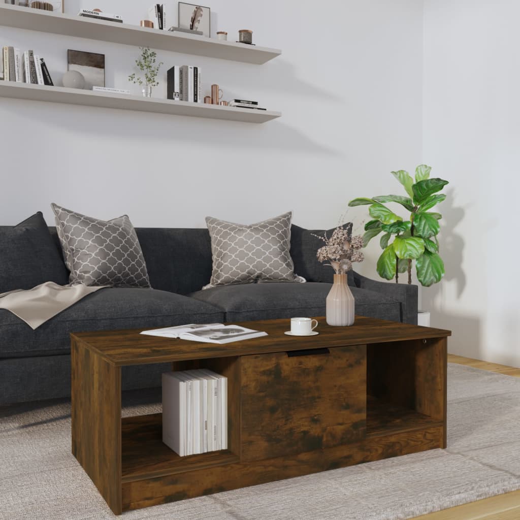 Mesa De Centro Madera De Ingeniería 102X50X36 Cm
