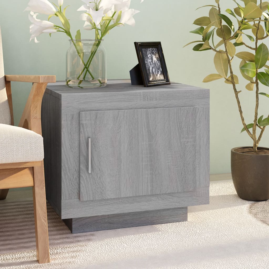 Mesa De Centro Madera De Ingeniería Roble Marrón 51X50X45 Cm