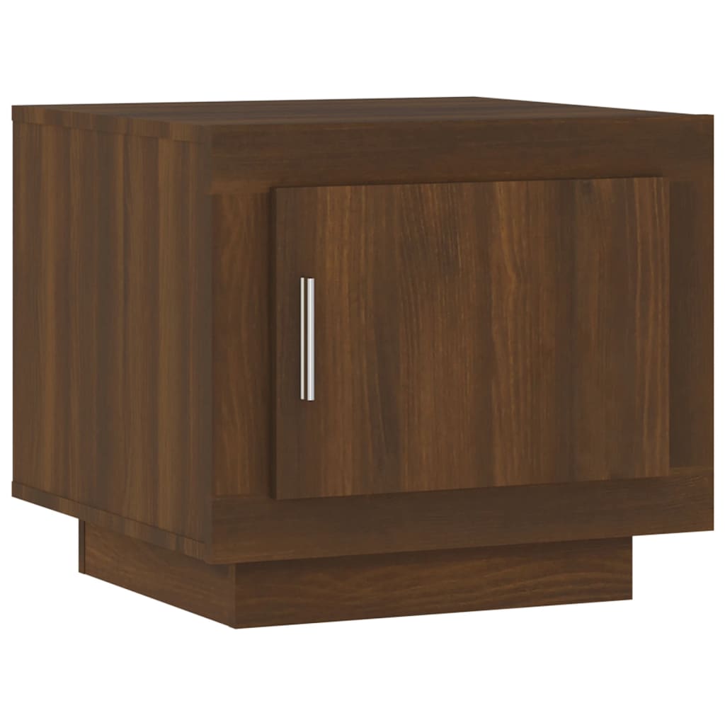 Mesa De Centro Madera De Ingeniería Roble Marrón 51X50X45 Cm
