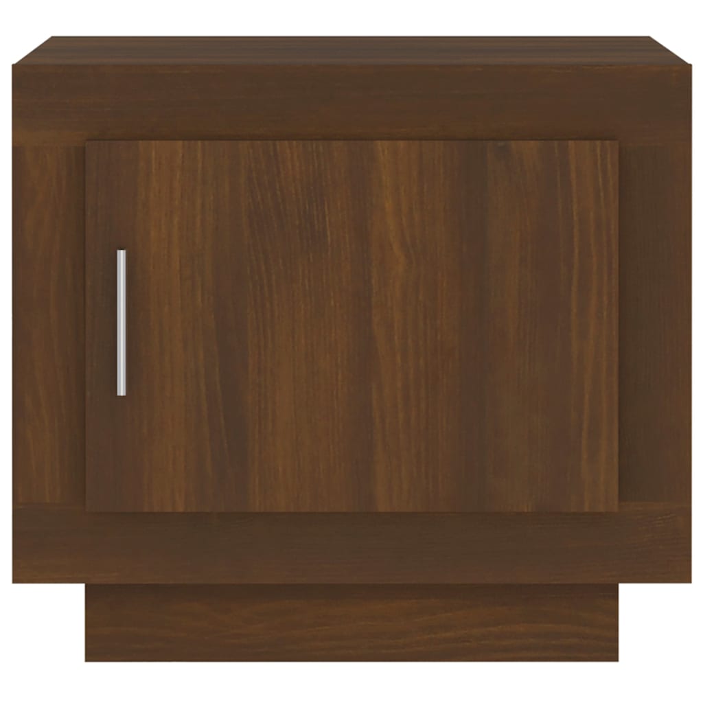 Mesa De Centro Madera De Ingeniería Roble Marrón 51X50X45 Cm