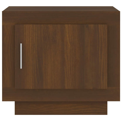 Mesa De Centro Madera De Ingeniería Roble Marrón 51X50X45 Cm