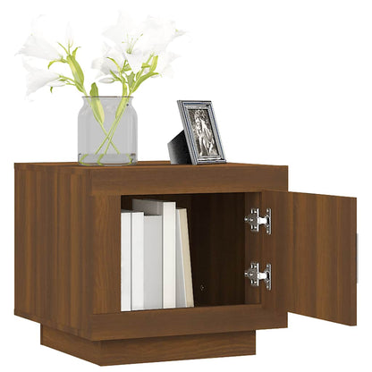 Mesa De Centro Madera De Ingeniería Roble Marrón 51X50X45 Cm