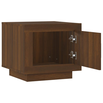 Mesa De Centro Madera De Ingeniería Roble Marrón 51X50X45 Cm