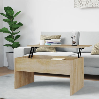Mesa De Centro Madera Ingeniería 80X50,5X41,5 Cm